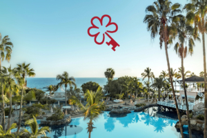 Sunset at main pool, Bahía del Duque Michelin Key 2025